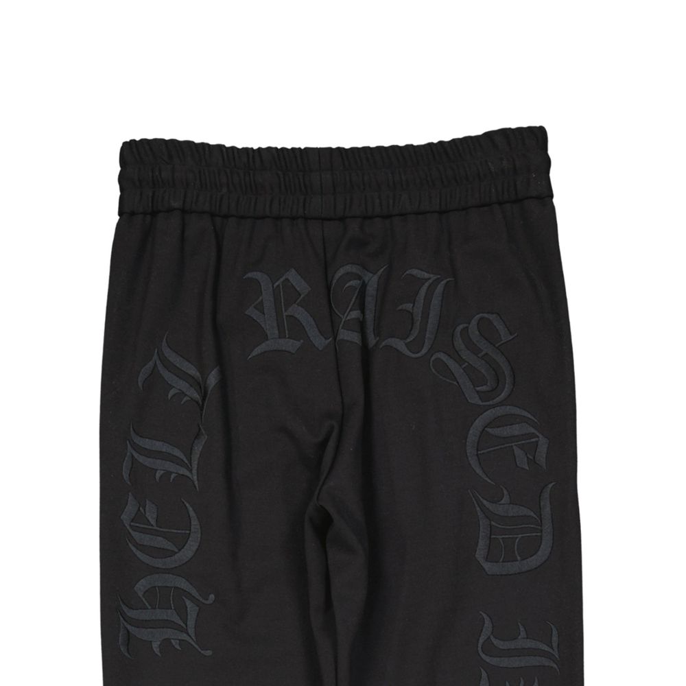 Philipp Plein Black Elastane Joggers (Workout Pants)