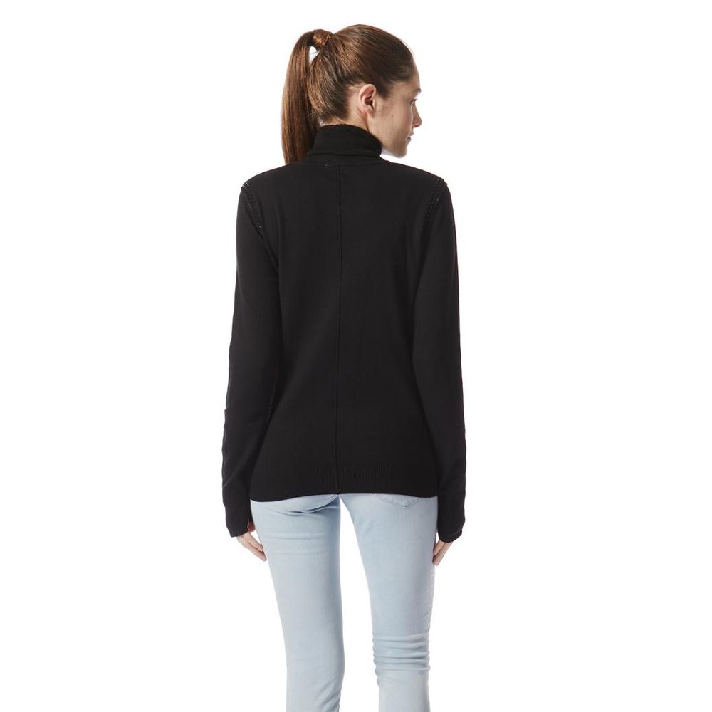 Gas Black Cotton Turtleneck