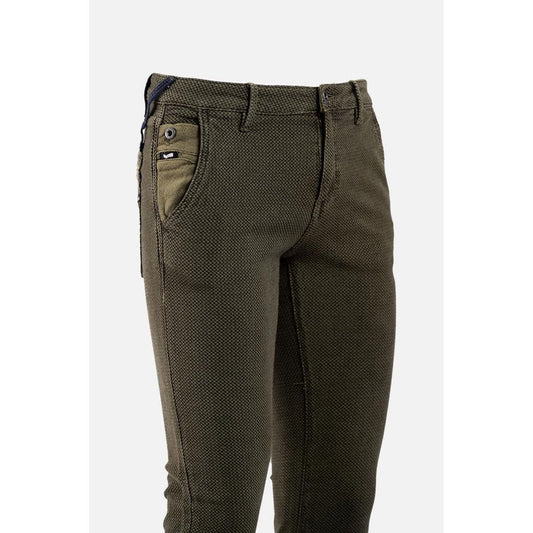 Gas Brown Cotton Casual Pants