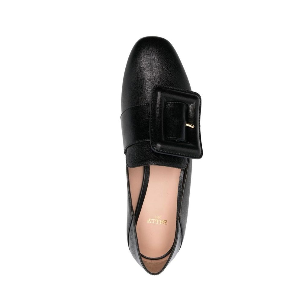 Bally Black Calfskin Slip-On Loafers