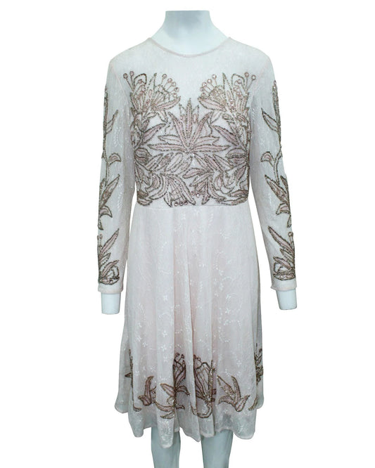 Aidan Mattox Multicolor Silk Cocktail Dress