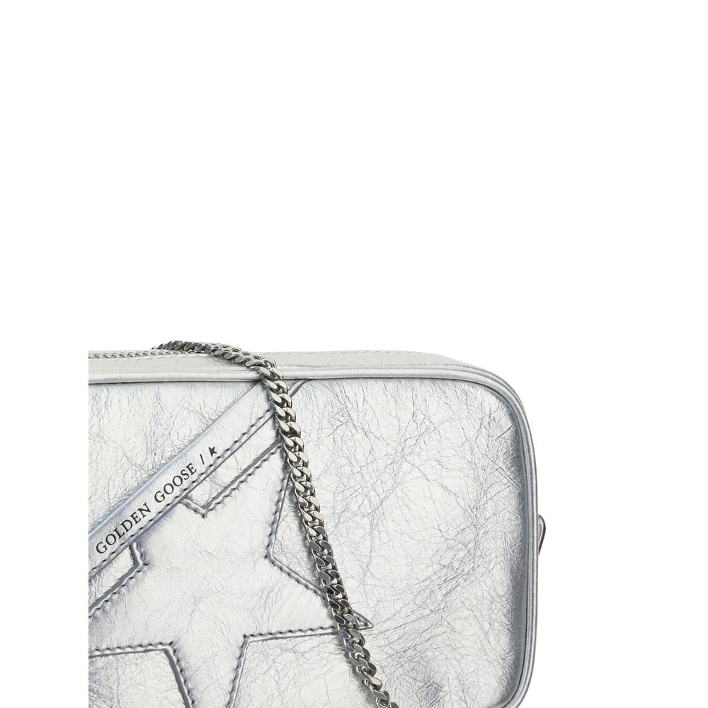 Golden Goose Gray Calf Leather Bos Taurus Shoulder Bag