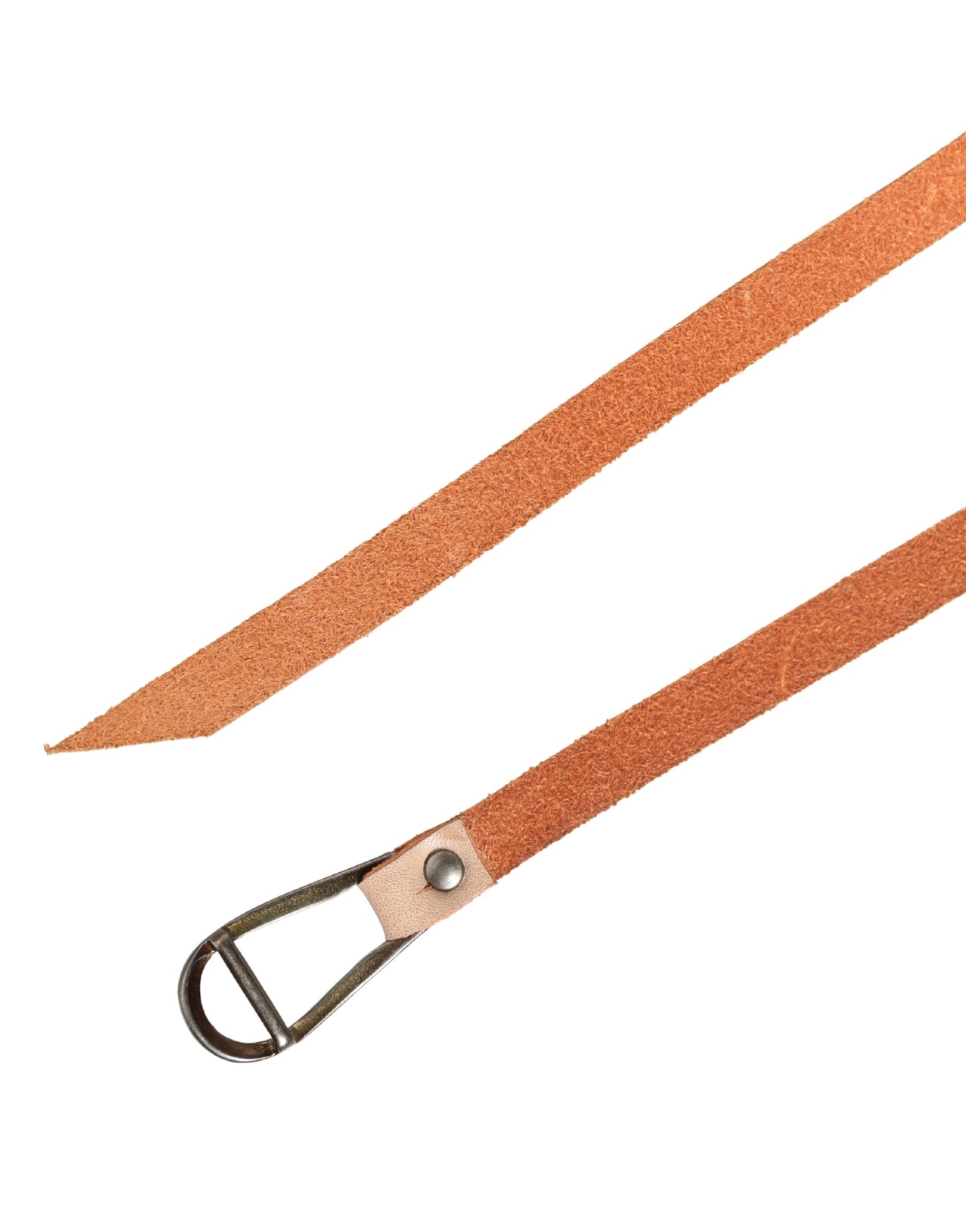 Scervino Street Women Orange Silver Metal Buckle Skinny Belt