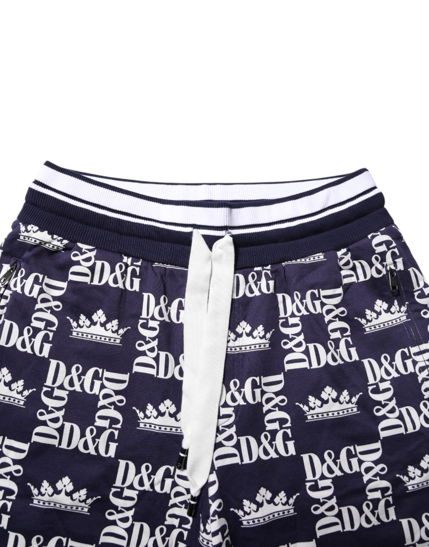 Dolce & Gabbana Blue DG Logo Print Chino Men Bermuda Shorts
