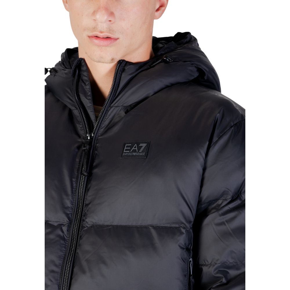 EA7 Emporio Armani Black Polyamide Bomber