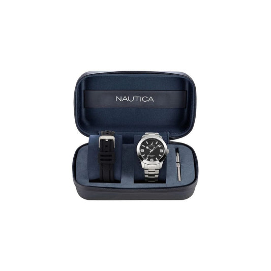 NAUTICA Gray Stainless Steel Dress Watch