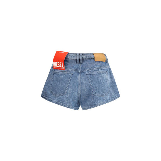 Diesel Blue Cotton Bermuda Shorts