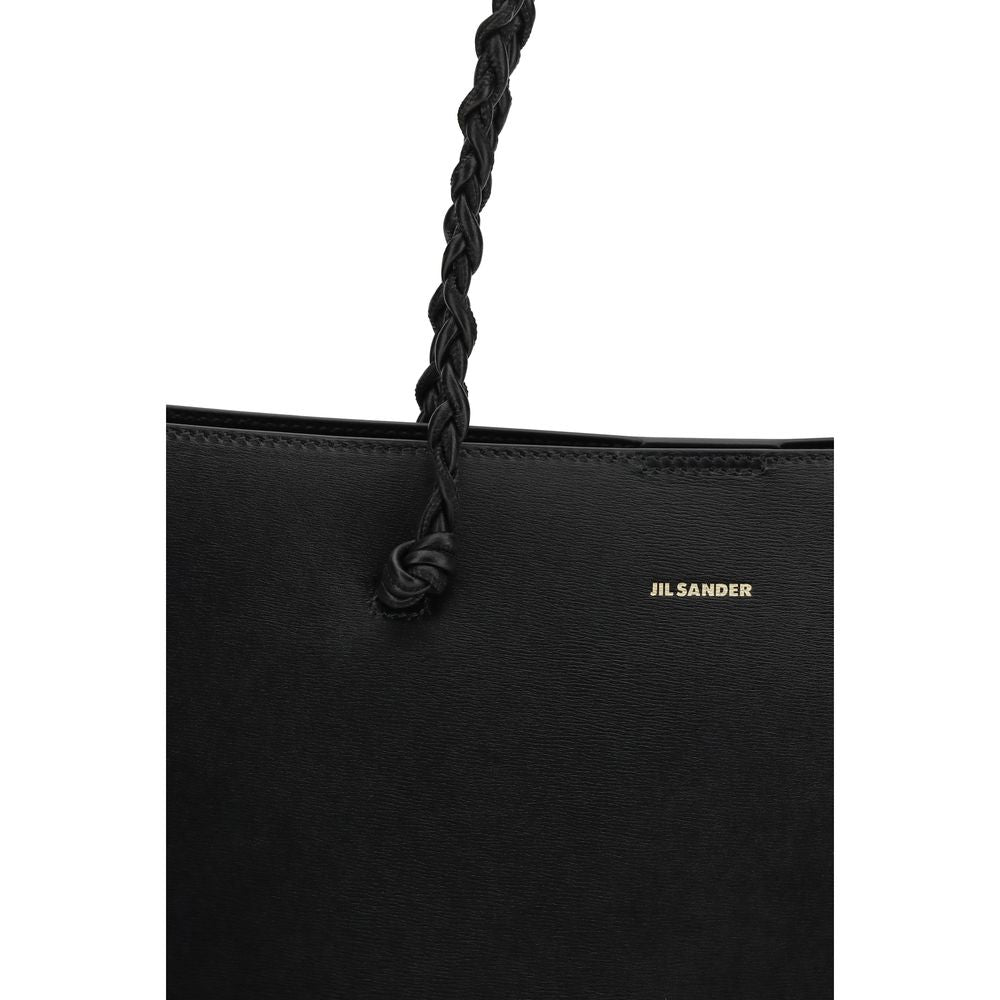Jil Sander Black Calf Leather Bos Taurus Shoulder Bag