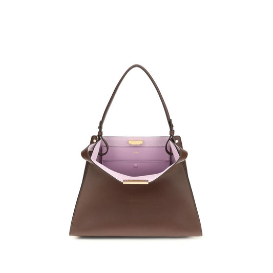 Fendi Brown Calf Leather Bos Taurus Shoulder Bag