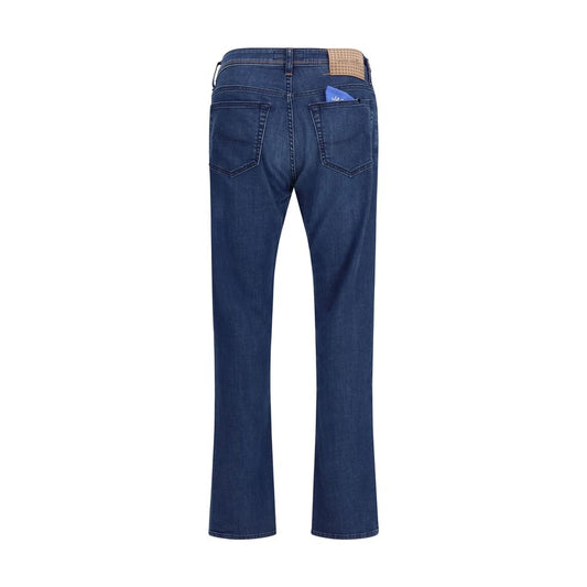 Jacob Cohen Blue Cotton Slim Fit Jeans