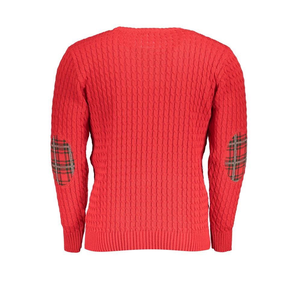 U.S. Grand Rosso Acrylic Men Sweater