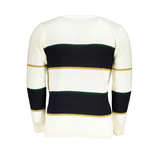 U.S. Grand White Acrylic Men Sweater