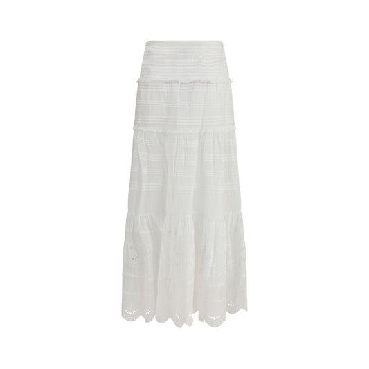Isabel Marant Étoile White Viscose Long Skirt