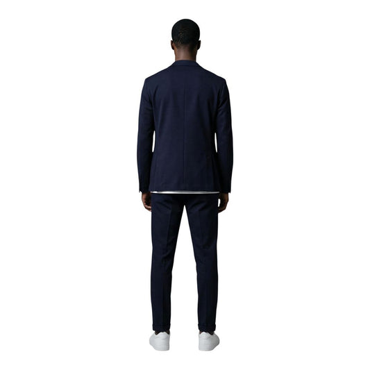 Mulish Blue Cotton Two-Piece Suit
