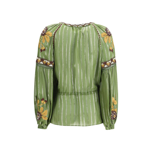 Valentino Garavani Bicolor Silk Pattern Shirt