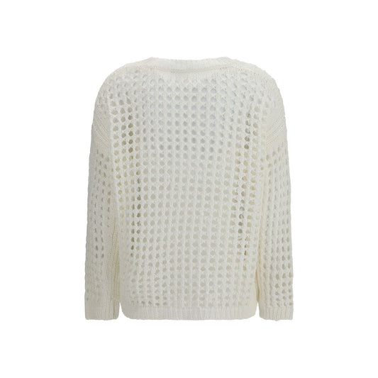 Max Mara Pure White Linen Sweatshirt