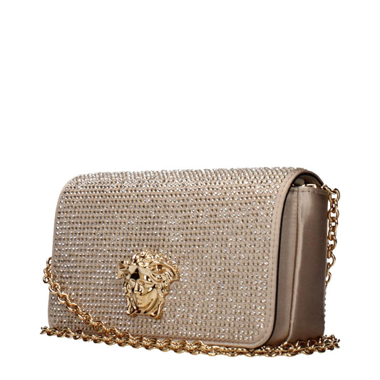Versace Gold Satin Clutch Bag