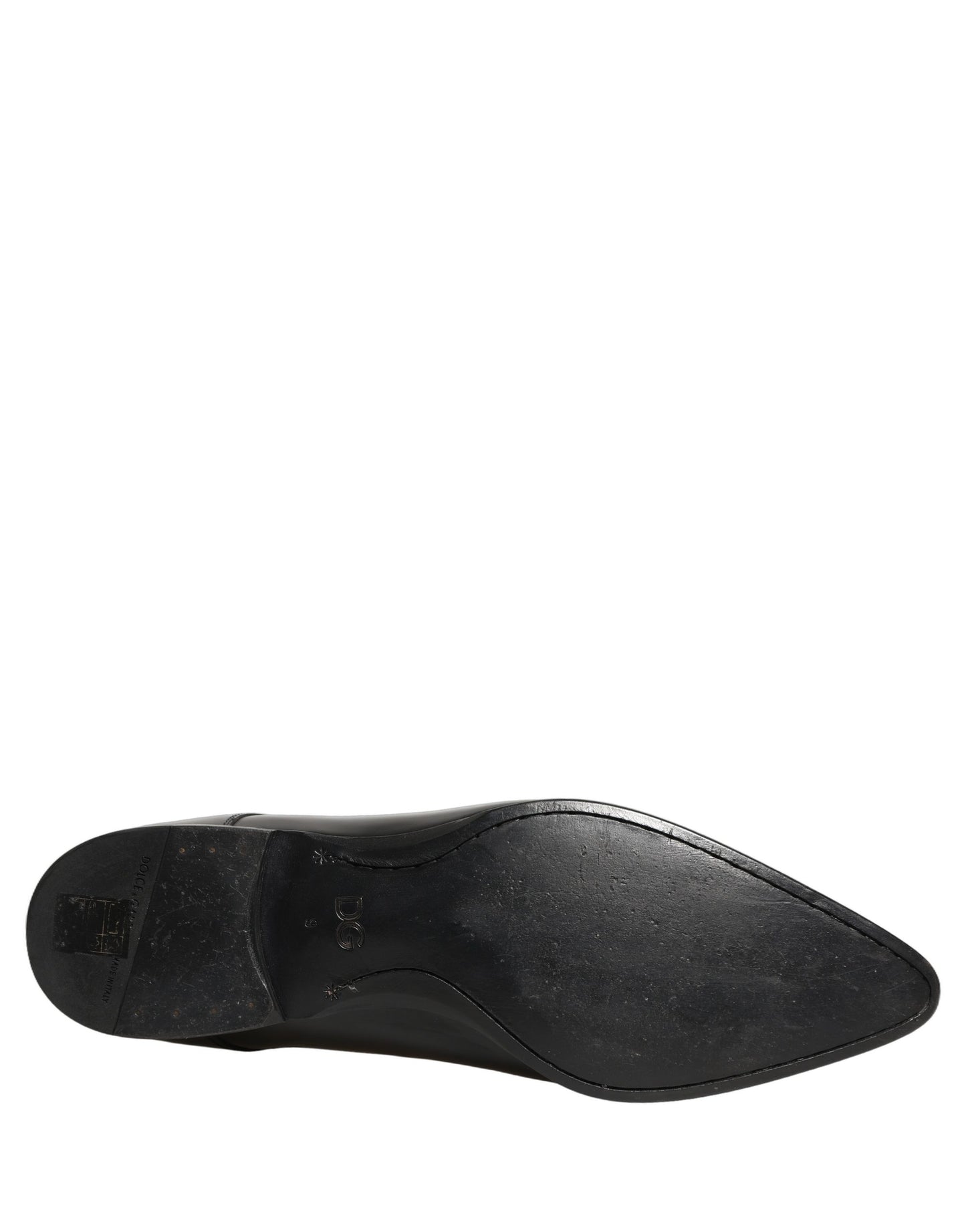 Dolce & Gabbana Black Leather Derby Dress Men Formal Shoes