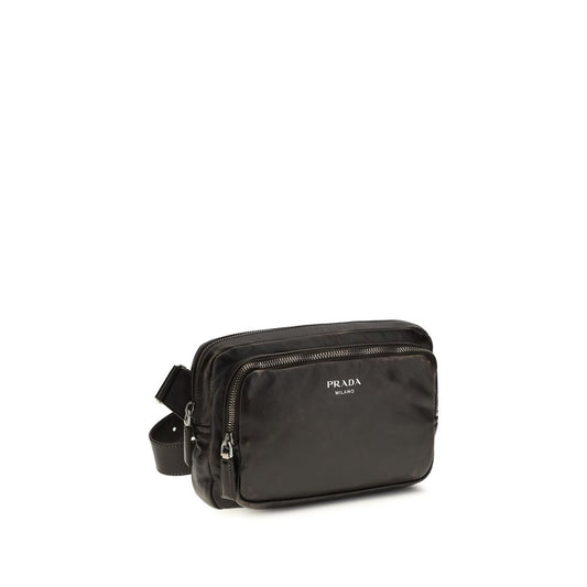 Prada Brown Calf Leather Bos Taurus Shoulder Bag