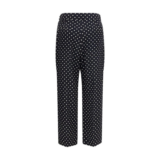 Valentino Garavani Black Silk Cropped Pants