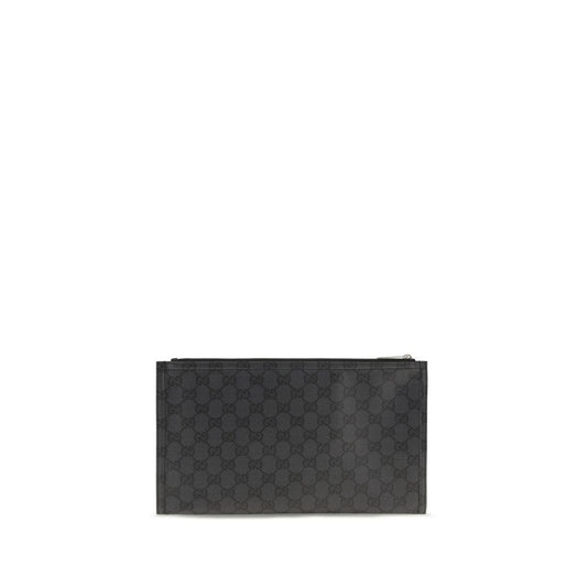 Gucci Black Cotton Clutch Bag