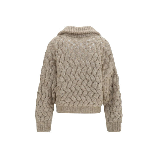 Brunello Cucinelli Beige Wool Oves Aries Cardigan