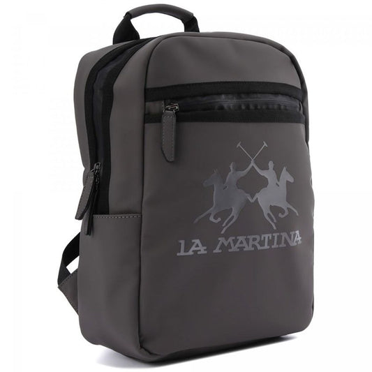 La Martina Gray Polyethylene Backpack