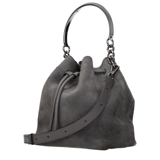Jimmy Choo Gray Leather Handbag