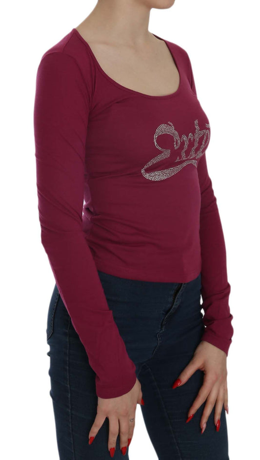 Exte Crystal Embellished Long Sleeve Casual Top