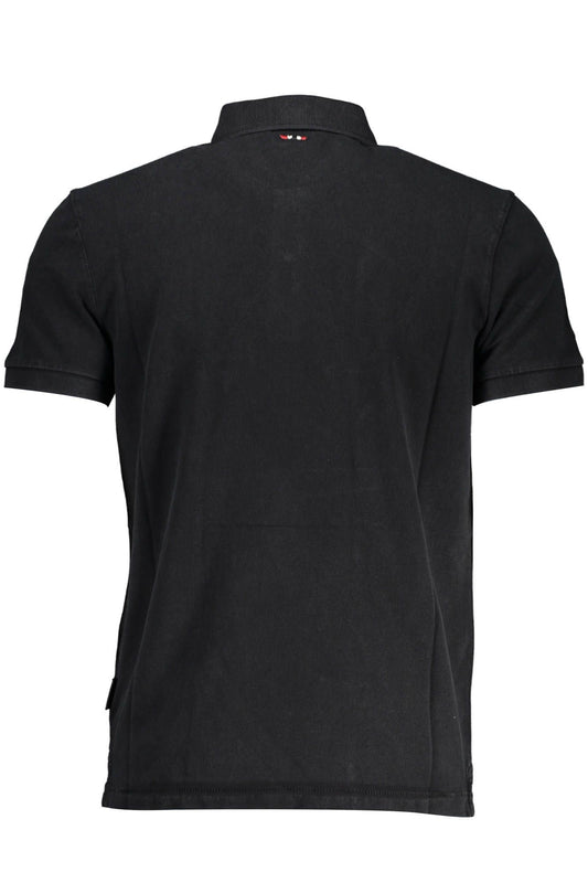 Napapijri Black Cotton Polo Shirt
