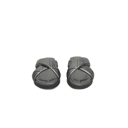 Cerruti 1881 Gray Lambskin Women Sandal