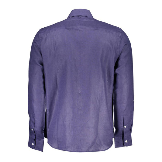 North Sails Blu Linen Men Shirt