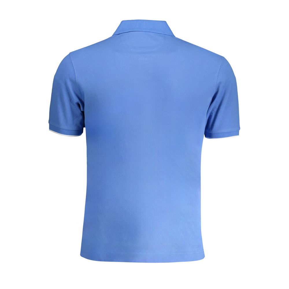 La Martina Blue Cotton Men Polo Shirt