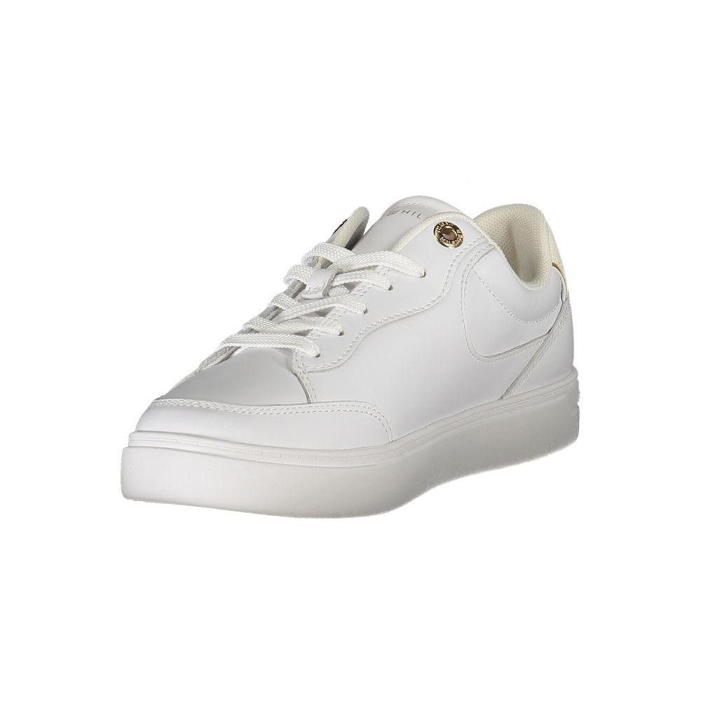 Tommy Hilfiger Ivory Polyurethane Women Sneaker