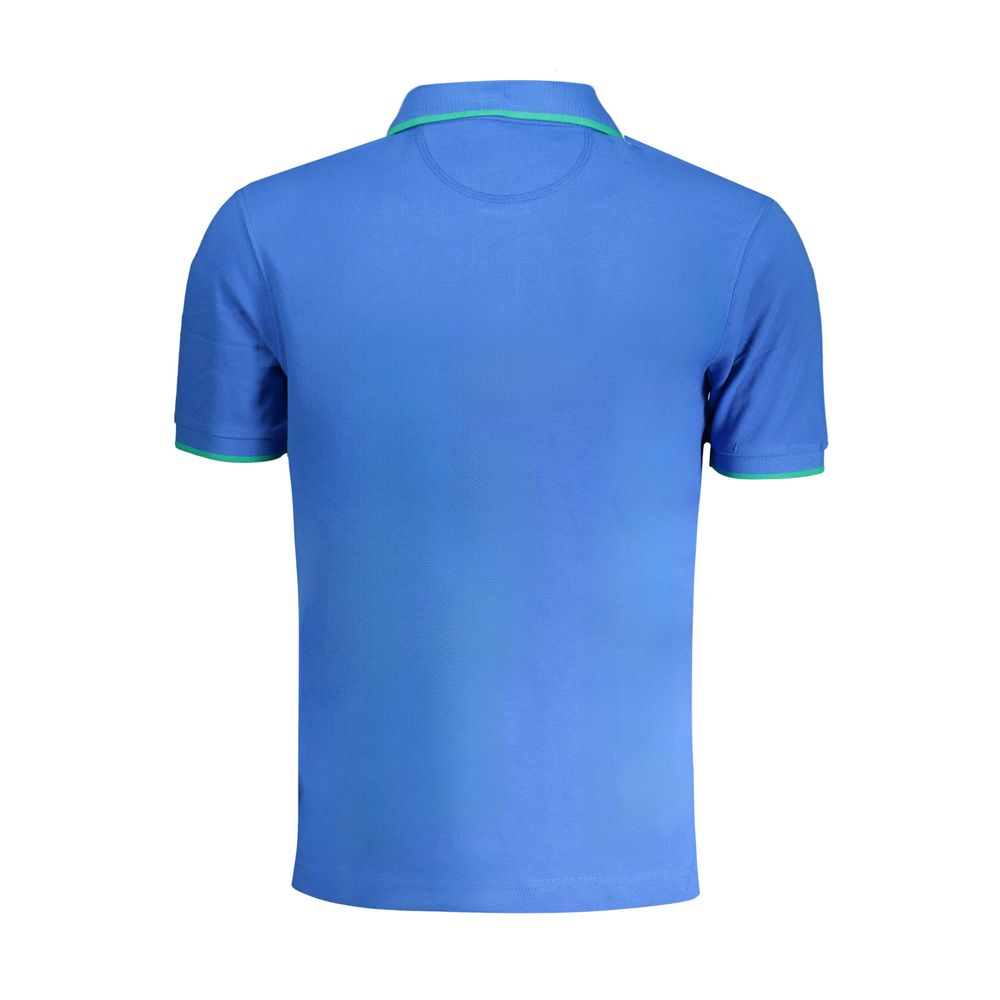 La Martina Blu Cotton Mens Polo Shirt
