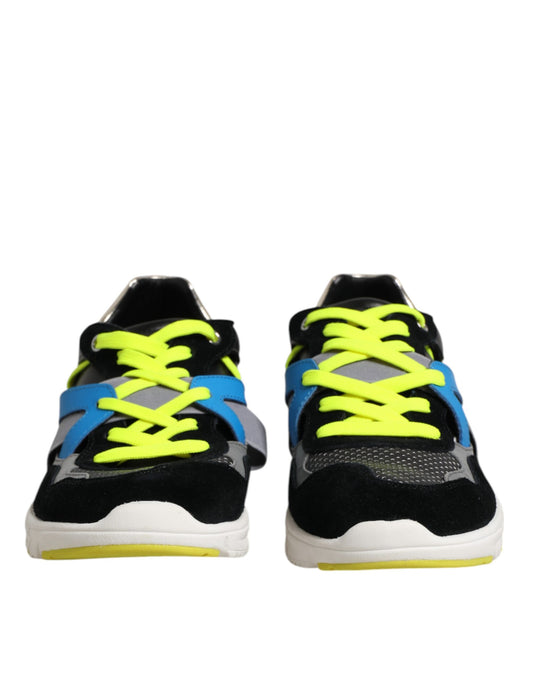Dolce & Gabbana Multicolor Lace Up Low Top Men Sneakers Shoes
