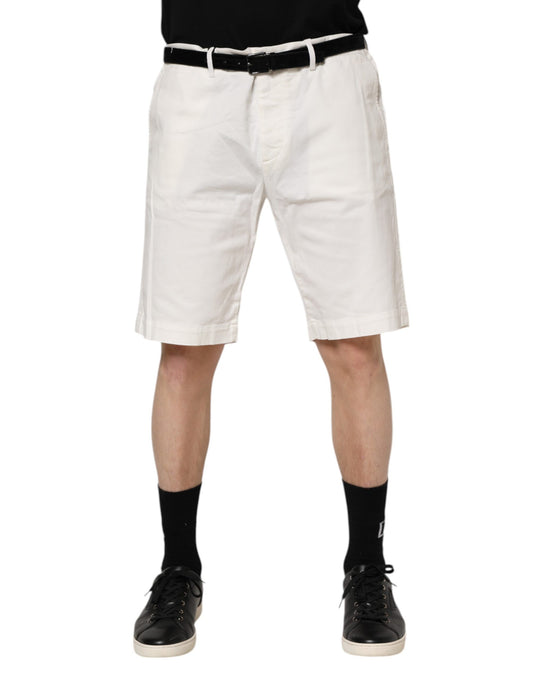 Dolce & Gabbana White Chinos Cotton Stretch Men Casual Shorts
