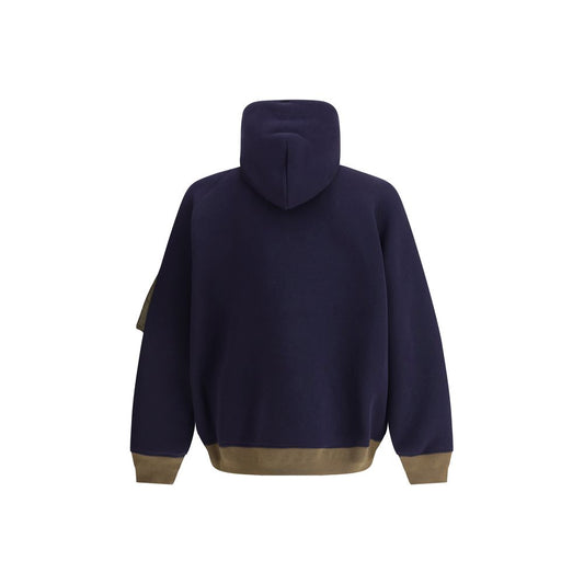 Sacai Blue Cotton Hoodie