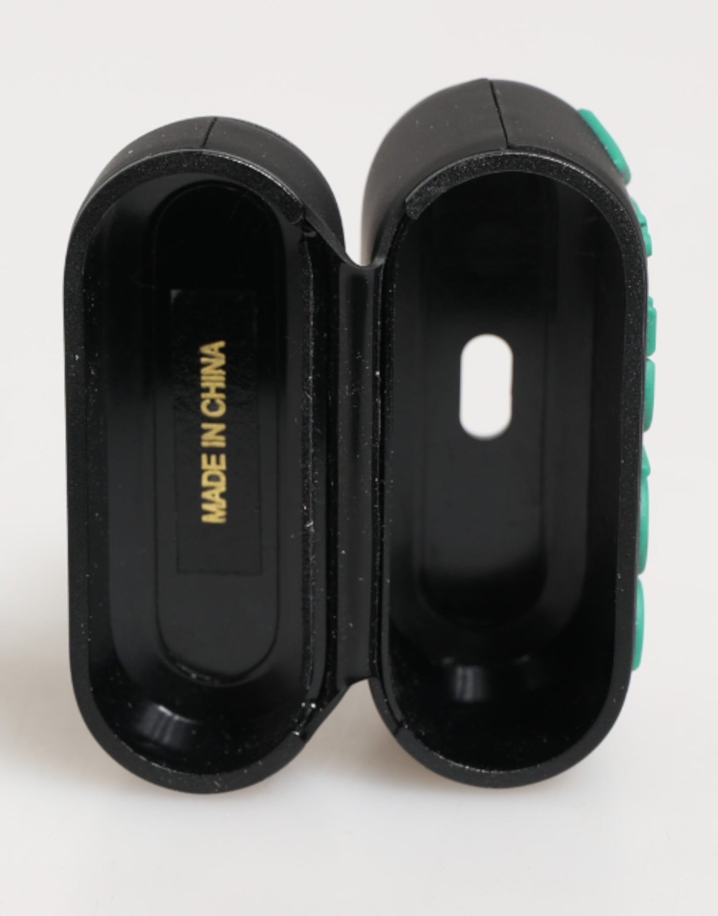 Dolce & Gabbana Black Mint Rubber Logo Embossed Accessory Airpods Case