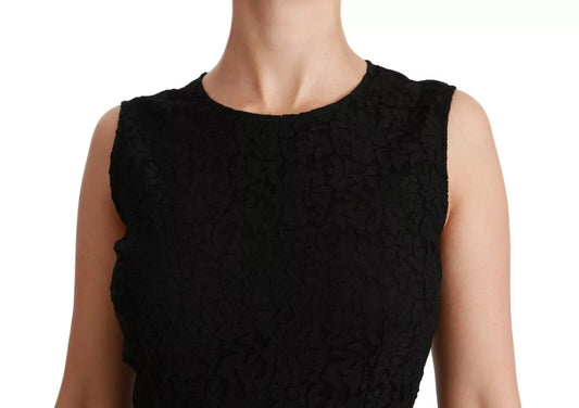 Dolce & Gabbana Black Lace Gown Bodycon Sheath STAFF Dress