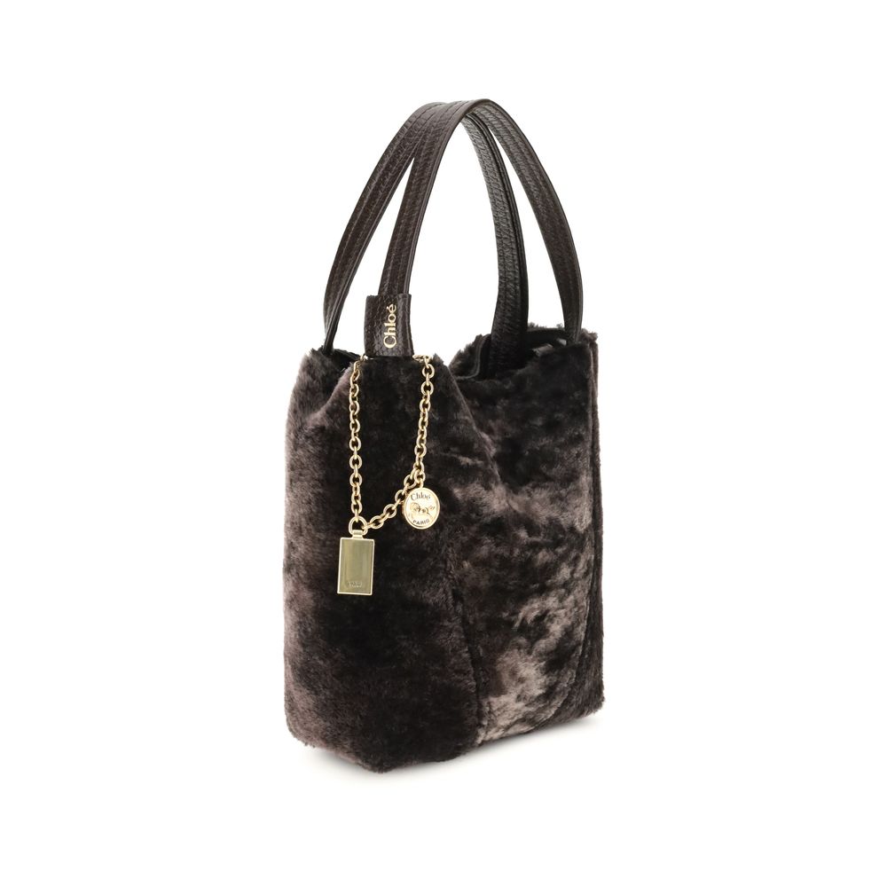 Chloé Shearling small Spin Tote Bag