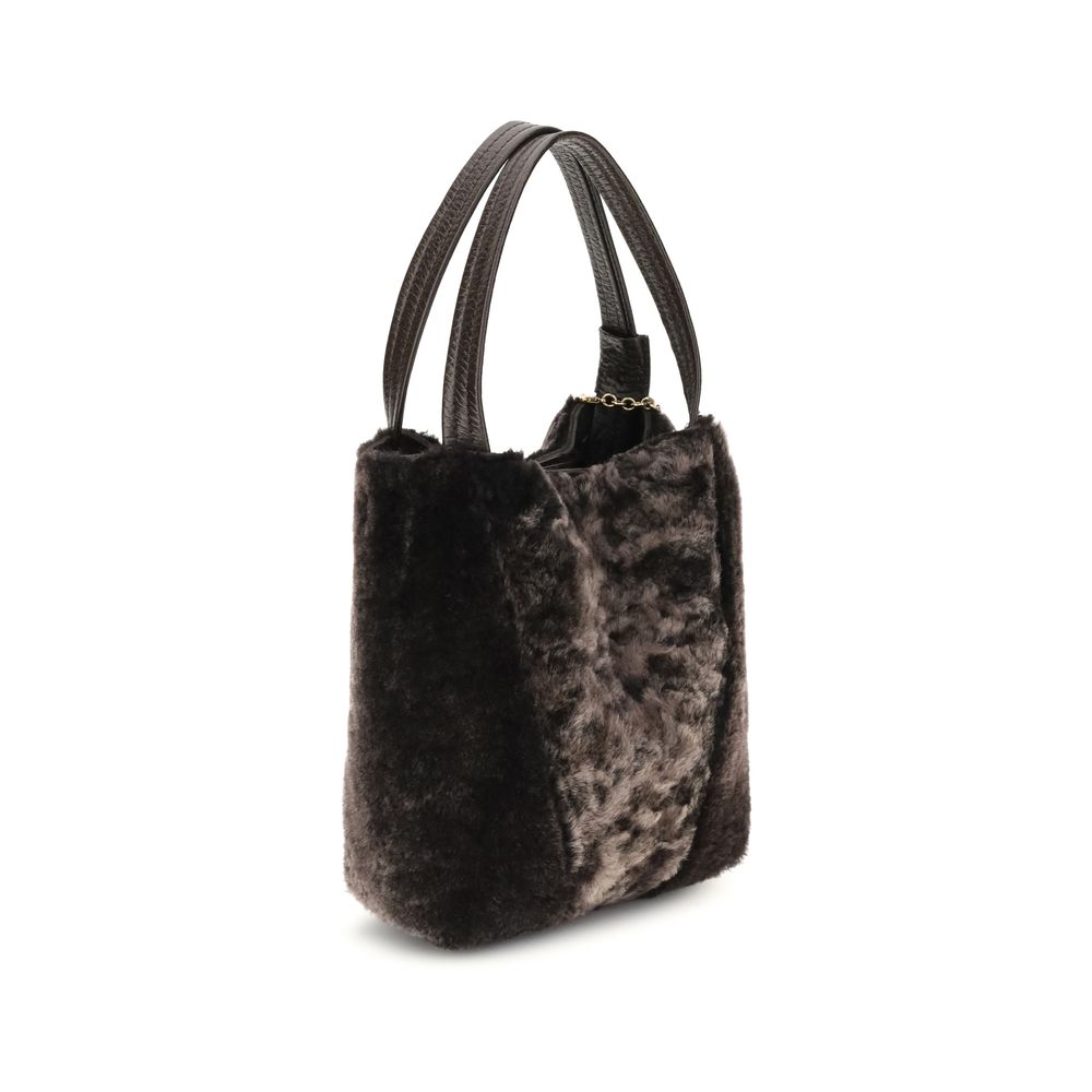 Chloé Shearling small Spin Tote Bag