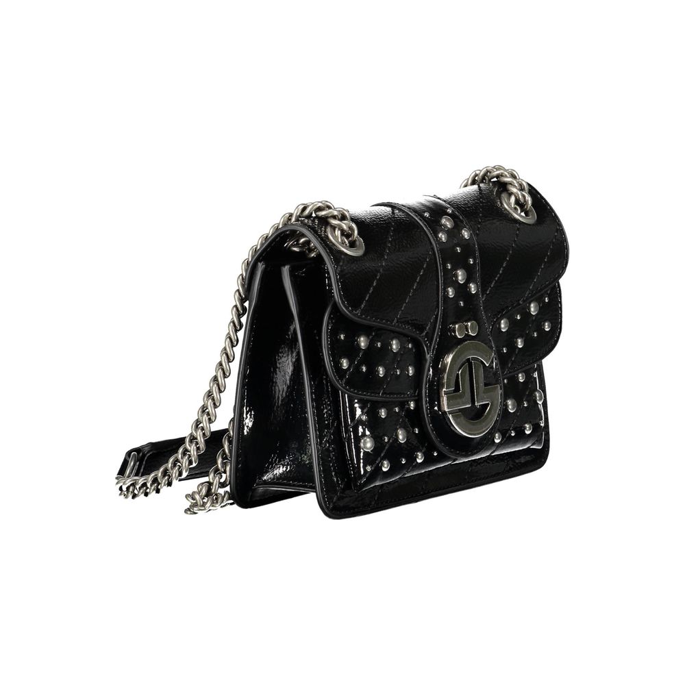 Gaelle Paris Black Polyurethane Women Shoulder Bag