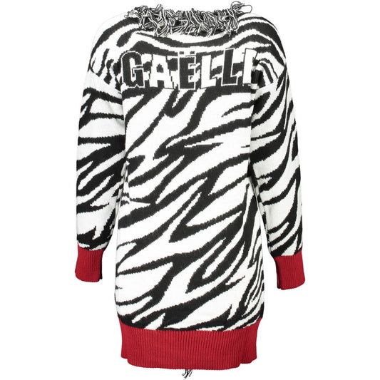 Gaelle Paris Bianco Acrylic Women Cardigan