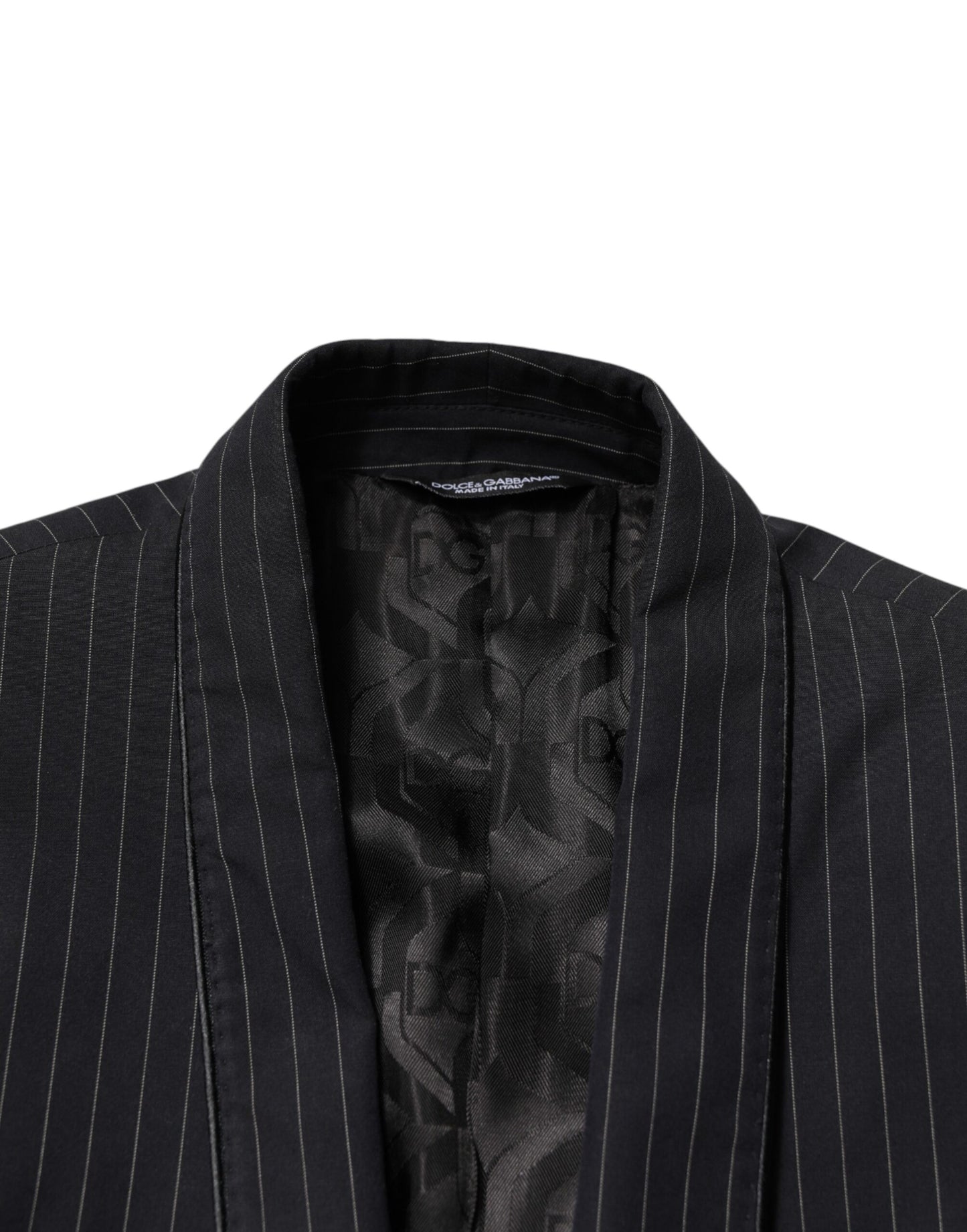 Dolce & Gabbana Black Stripes 1 Button Suit Jacket Blazer