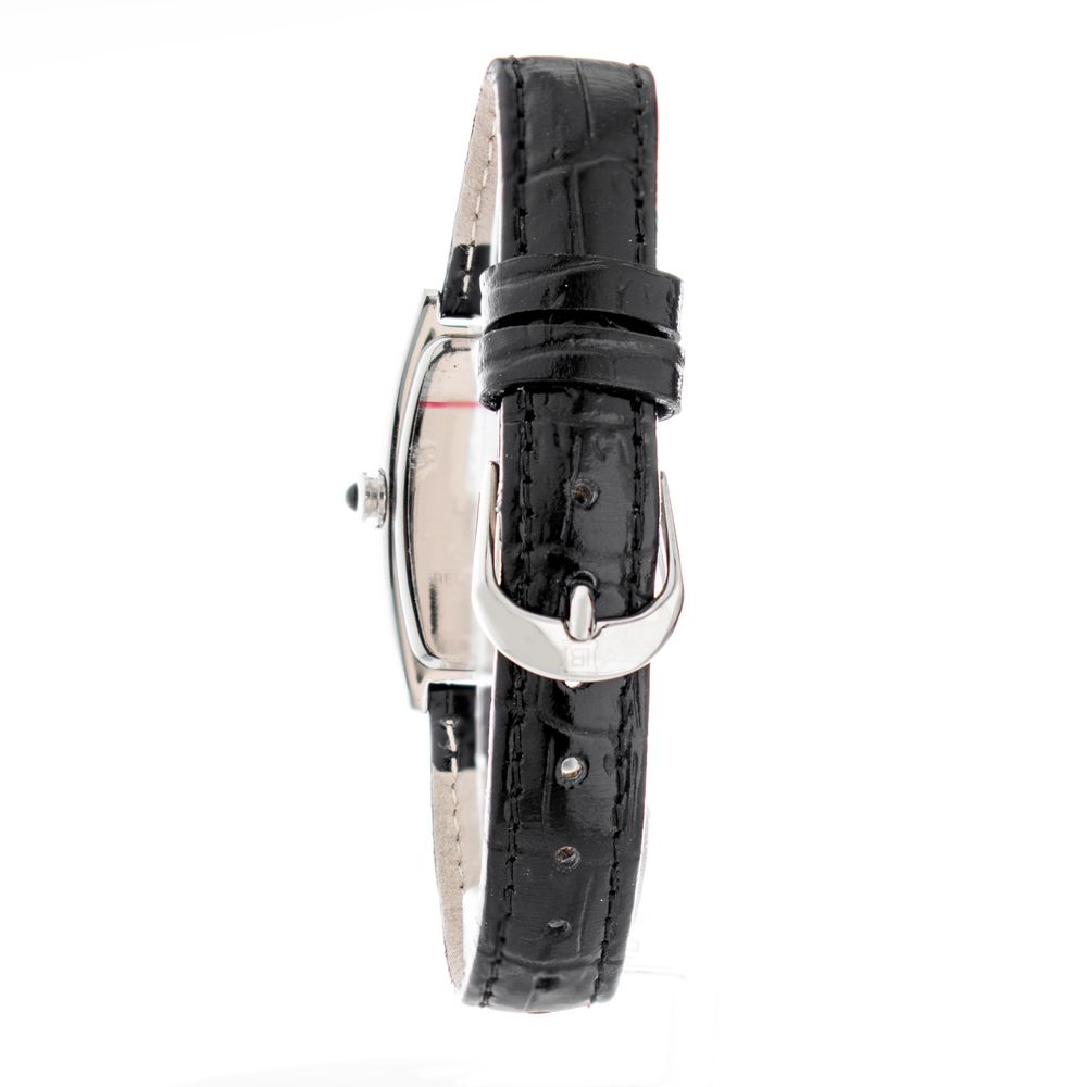 Laura Biagiotti Black Leather Dress Watch
