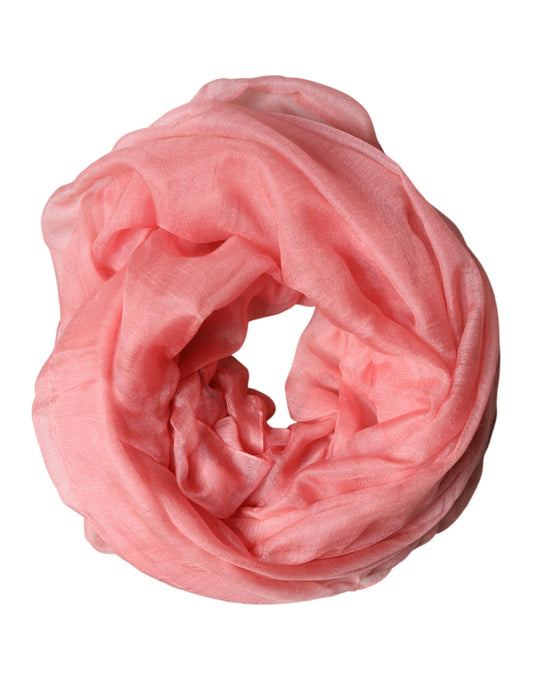 Dolce & Gabbana Light Pink Stole Neck Wrap Shawl Scarf
