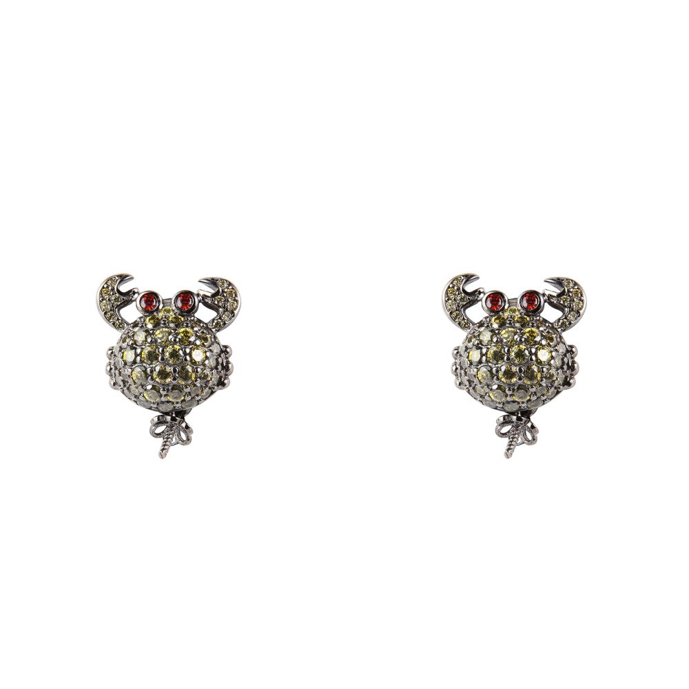 Lancaster Black Silver Earrings