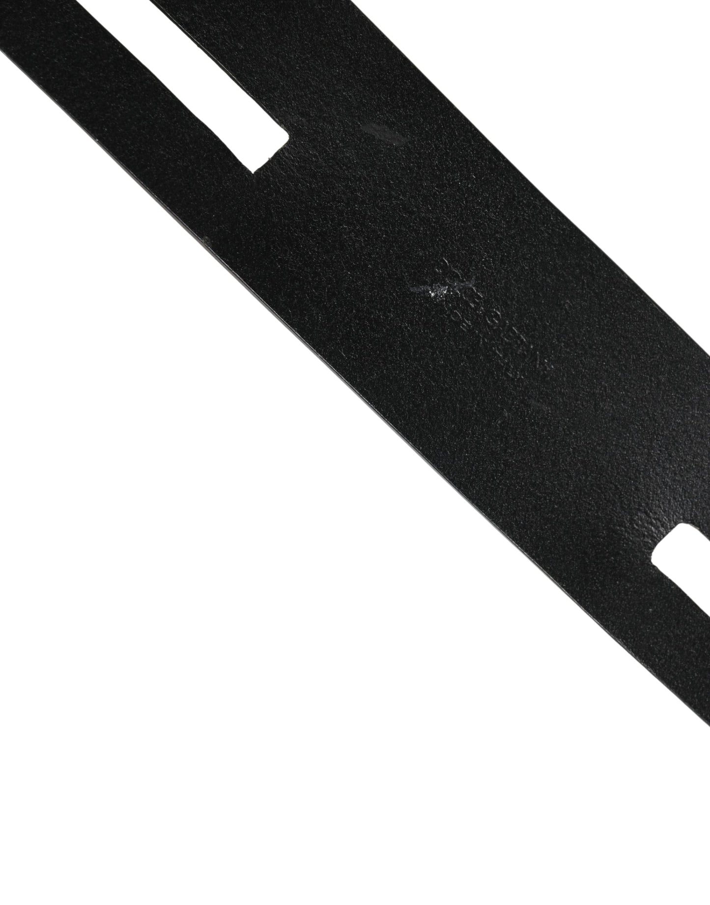 Dolce & Gabbana Black Double Strap Leather Silver Buckle Belt