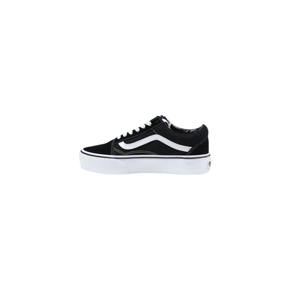 Vans Black And White Fabric Platform Sneakers